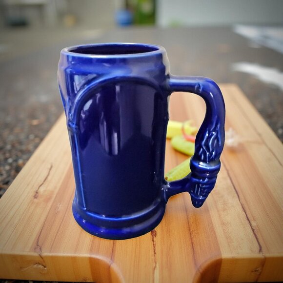 Vintage Gorgeous Cobalt Blue Ceramic Mug Torch in Hand Handle. - Picture 2 of 8